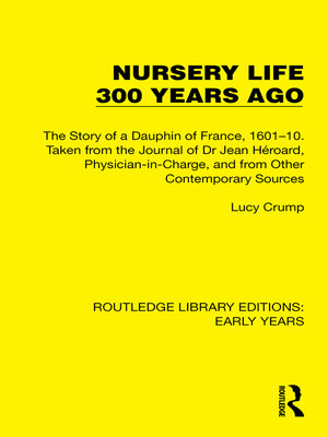 cover image of Nursery Life 300 Years Ago